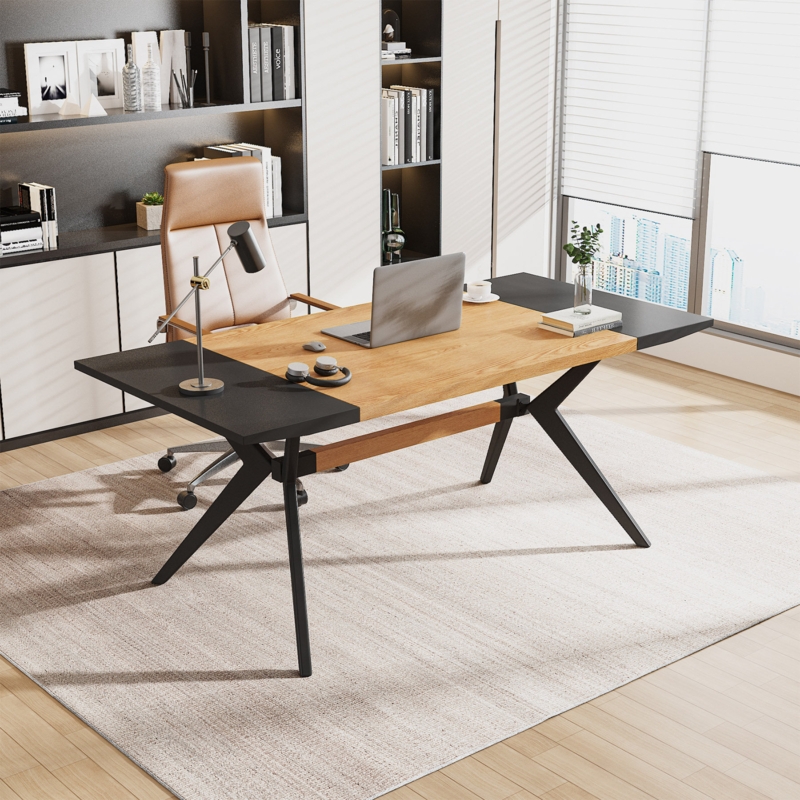 Metal Base Computer Desk