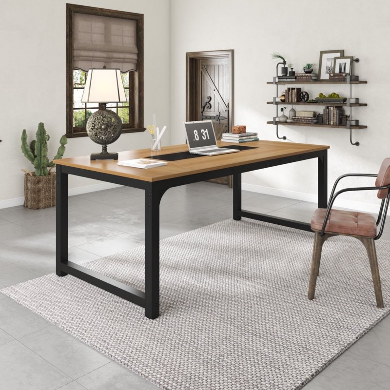 Metal Base Computer Desk