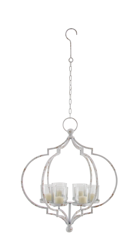 Metal Hanging Candelabra 17" x 17" x 19"