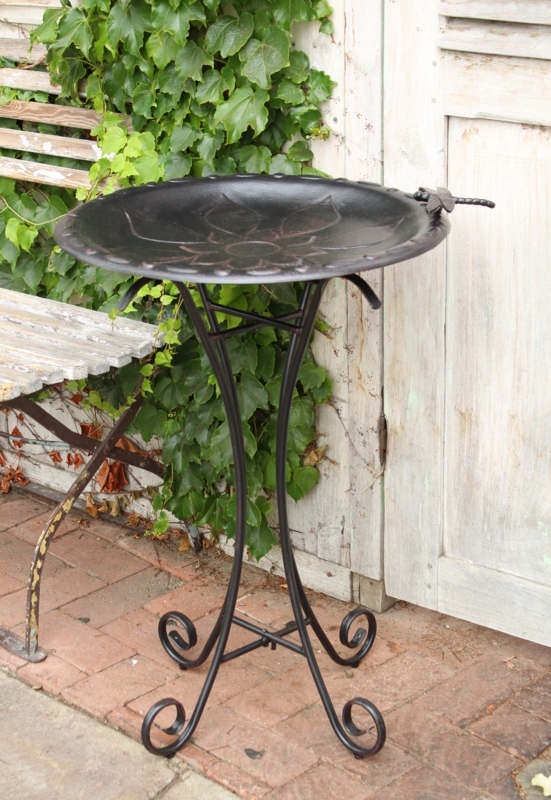 Metal Tiered Birdbath