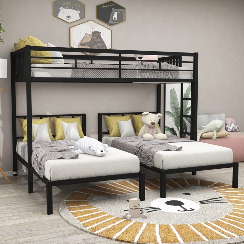 Metal Triple Twin Bunk Bed