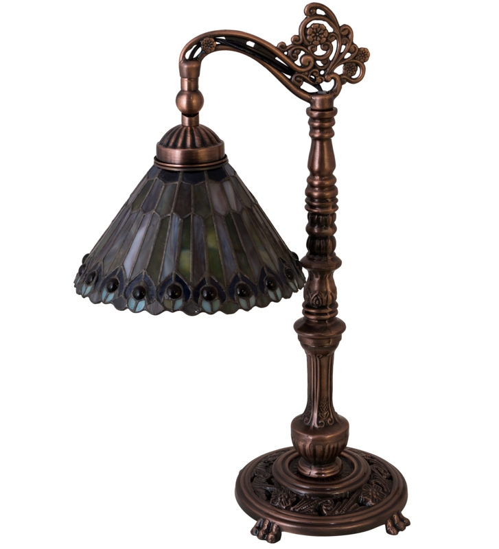 Meyda Tiffany & Stained Glass Metal Arched Lamp