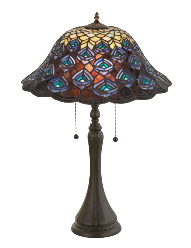 Meyda Tiffany & Stained Glass Metal Table Lamp