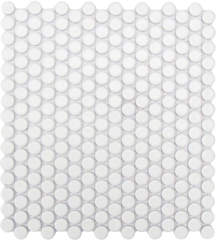 MG White Penny Round 12x12 Mos