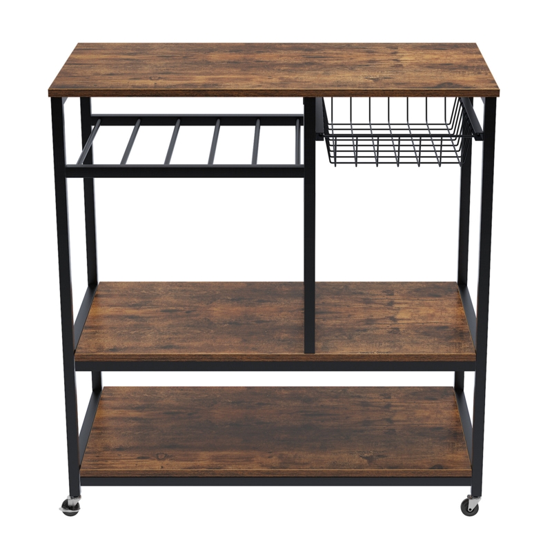 Minakxi 31.5'' Steel Standard Baker's Rack with Microwave Compatibility