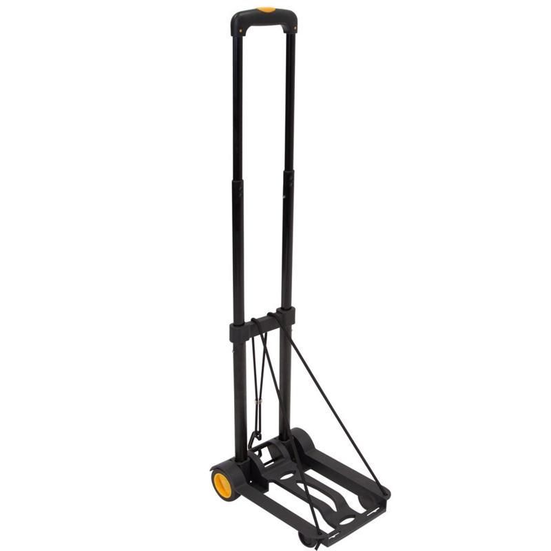Mount-It! Folding Luggage Cart & Dolly, 77 Lbs. Capacity, Luggage Trolley Cart w/ Telescoping Handle