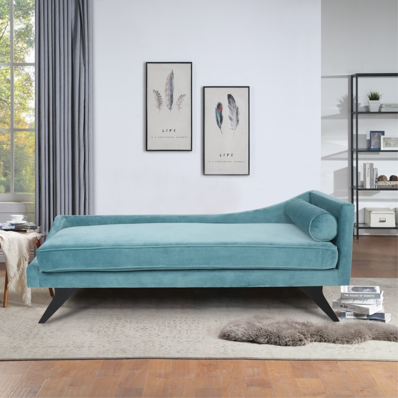 Myrdell Velvet Chaise Lounge