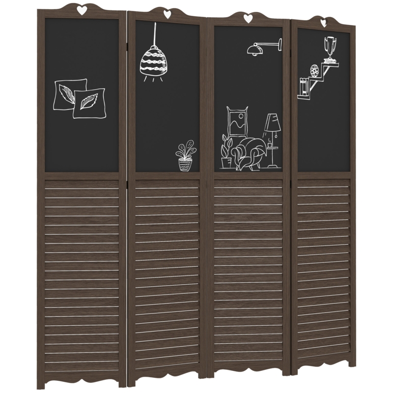 Naliyah 63.75'' W x 67.75'' H 4 - Panel Solid Wood Folding Room Divider