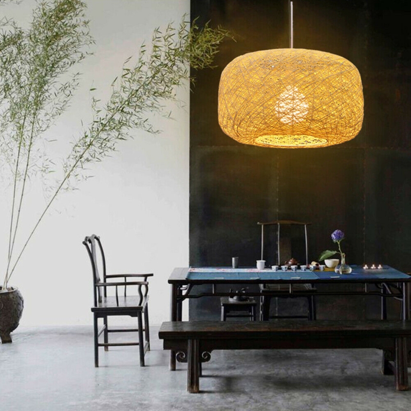 Nicoletti 7.8'' H X 15.7'' W Rattan Lantern Drum Chandelier
