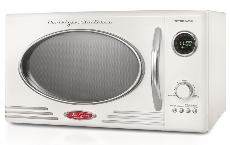 Nostalgia Retro 19" 0.9 cu ft. 800-Watt Countertop Microwave Oven