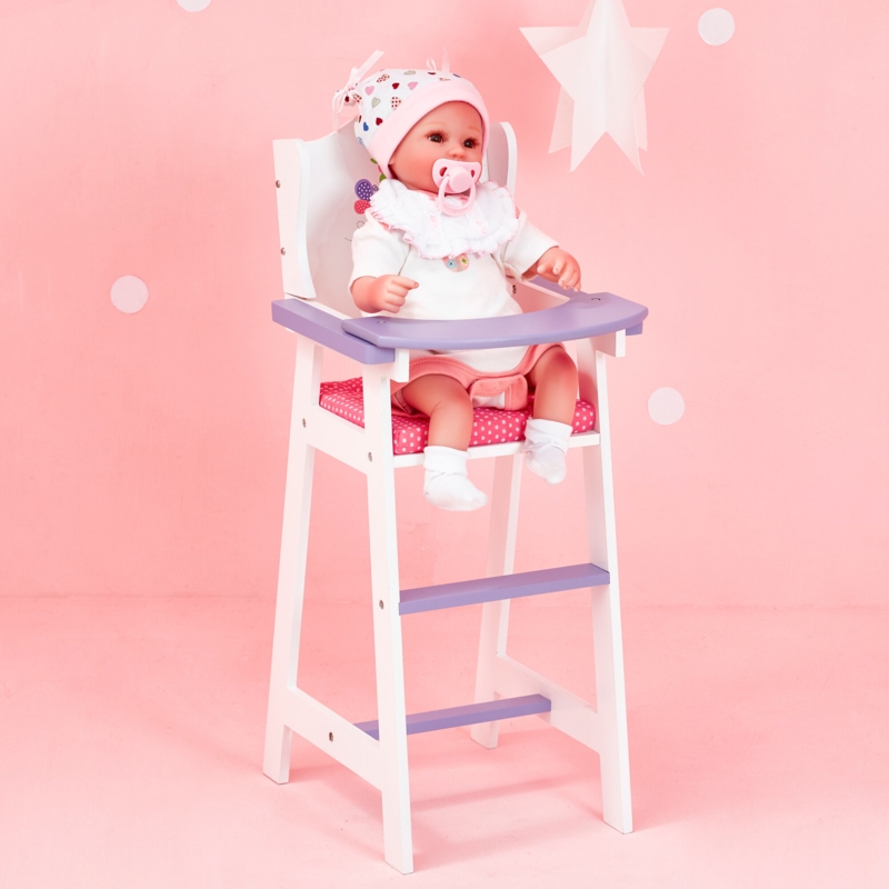 Olivia's Little World Wooden Baby Doll High Chair