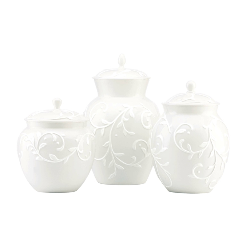 Opal Innocence Carved 3 Piece Storage Jar Set