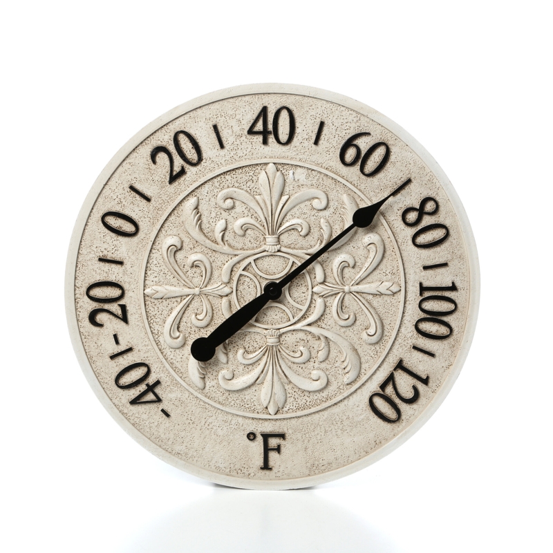 Outdoor Round Plastic Thermometer 15 Inches