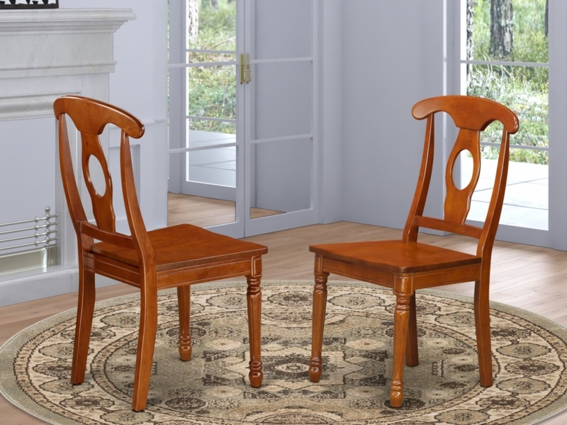 Pillsbury Solid Wood Queen Anne Back Side Chair in Saddle Brown (Set of 2)