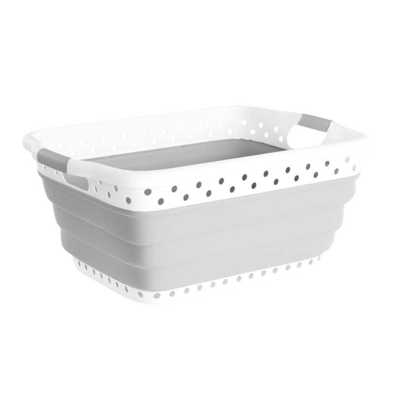 Plastic Laundry Basket with Handles