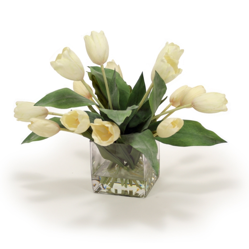 Polysilk Tulip Arrangement in Vase