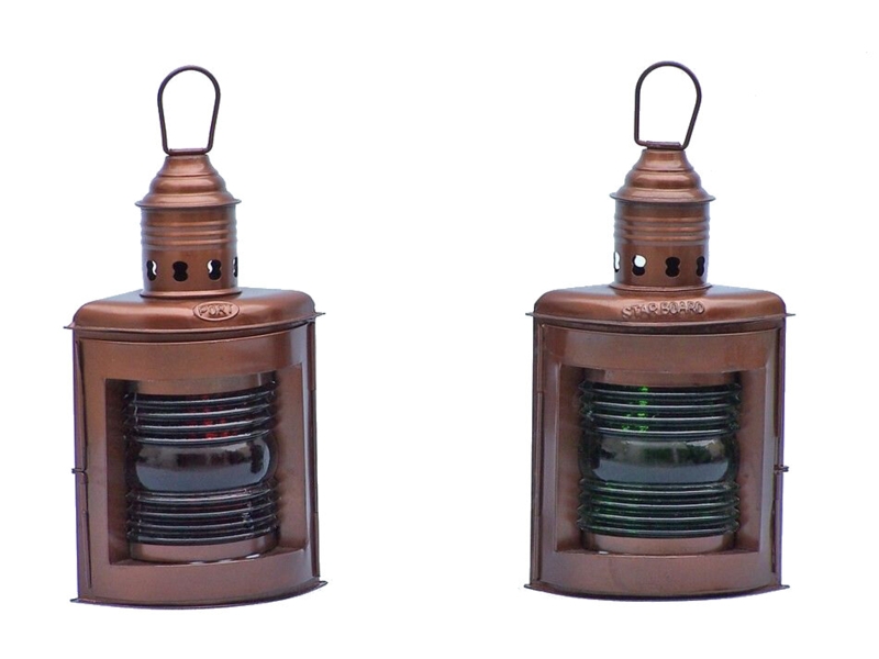 Port And Starboard 12'' Oil Powered Outdoor Lantern (Set of 2)