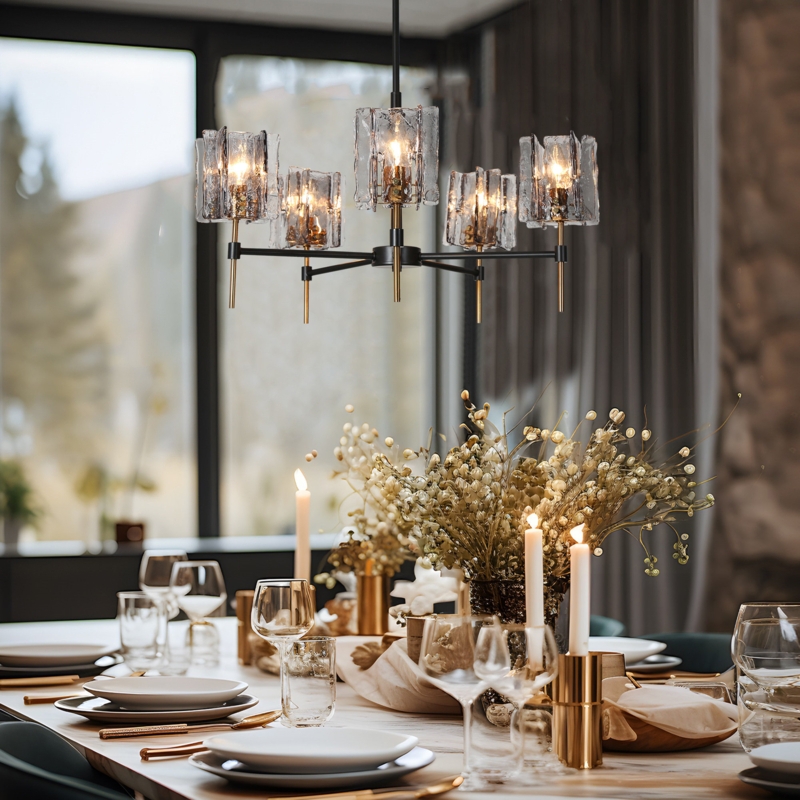 Quitman 5 - Light Dimmable Wagon Wheel Chandelier