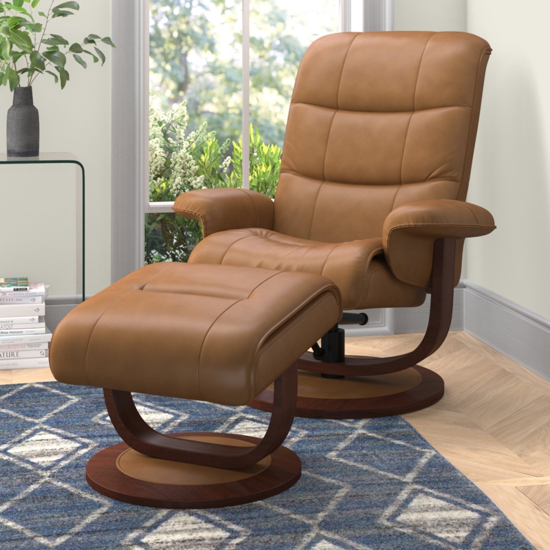 Rahima Swivel Recliner with Ottoman