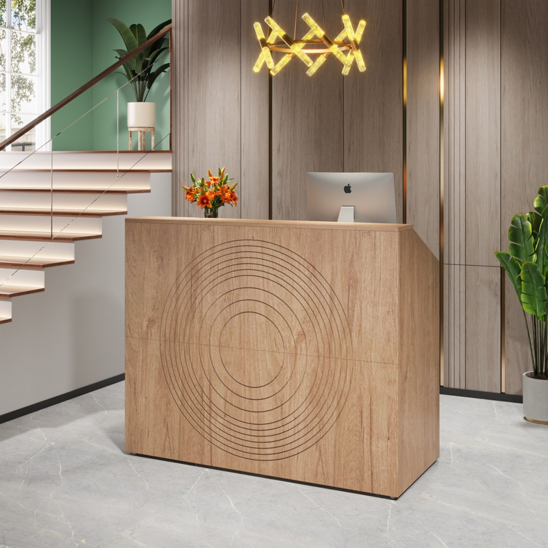Rectangle Manufactured Wood Reception Desk