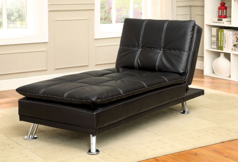Ristaino Faux Leather Chaise Lounge