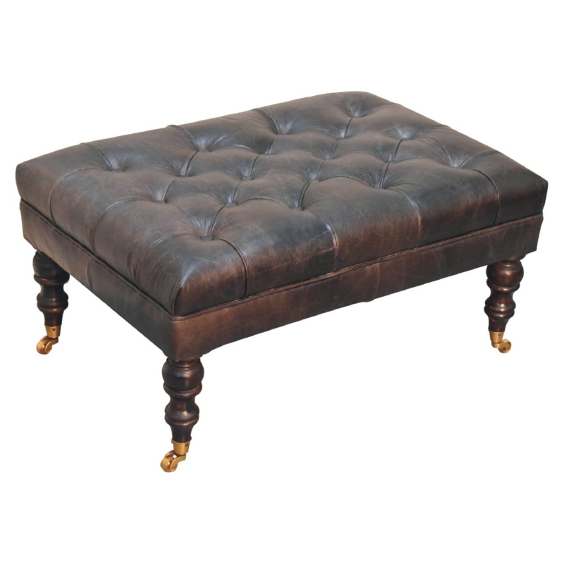 Seza Leather Ottoman