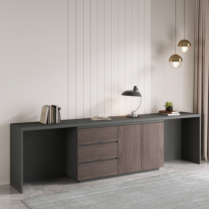 Shelbee Modern Home Office Desk with Storage