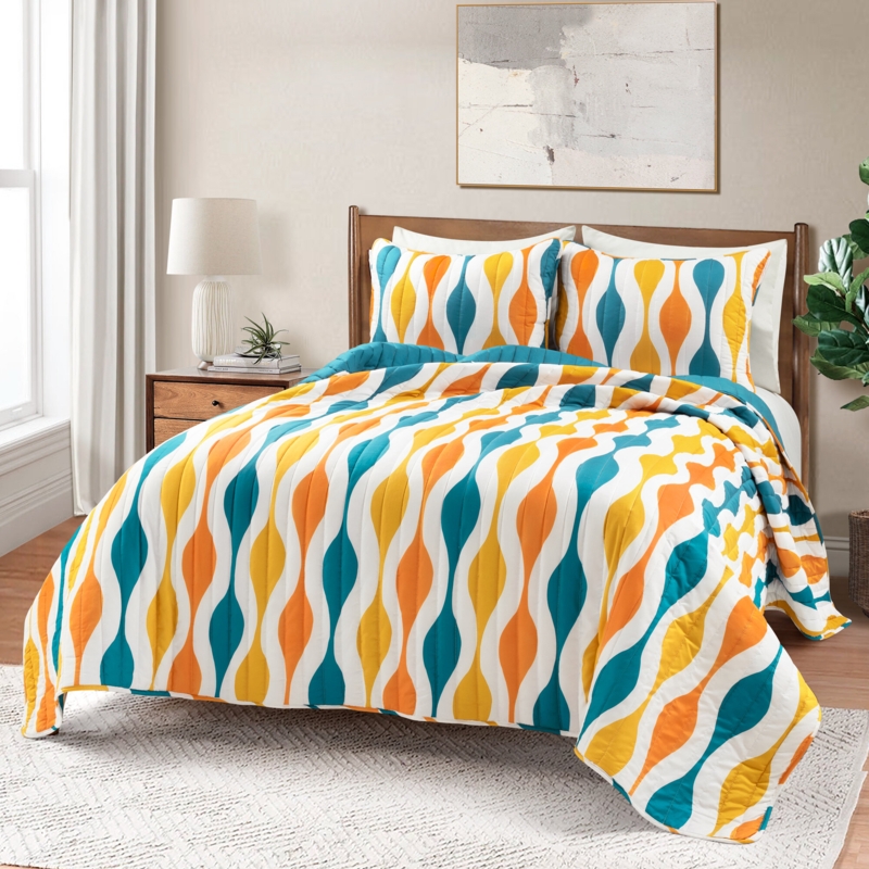 Shriner Geometric Shapes Quilt Set
