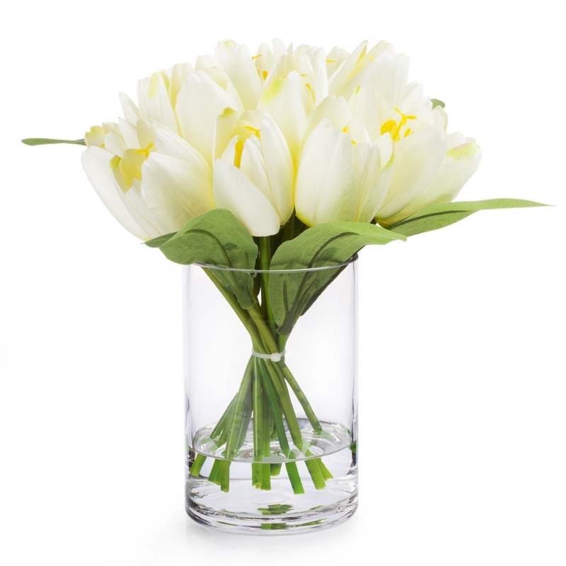 Silk Tulip Arrangement in Vase