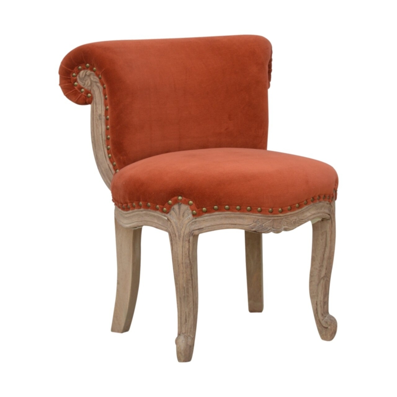 Slipcovered Velvet Slipper Chair
