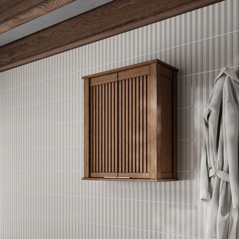 Solid Wood Wall Bathroom Cabinet