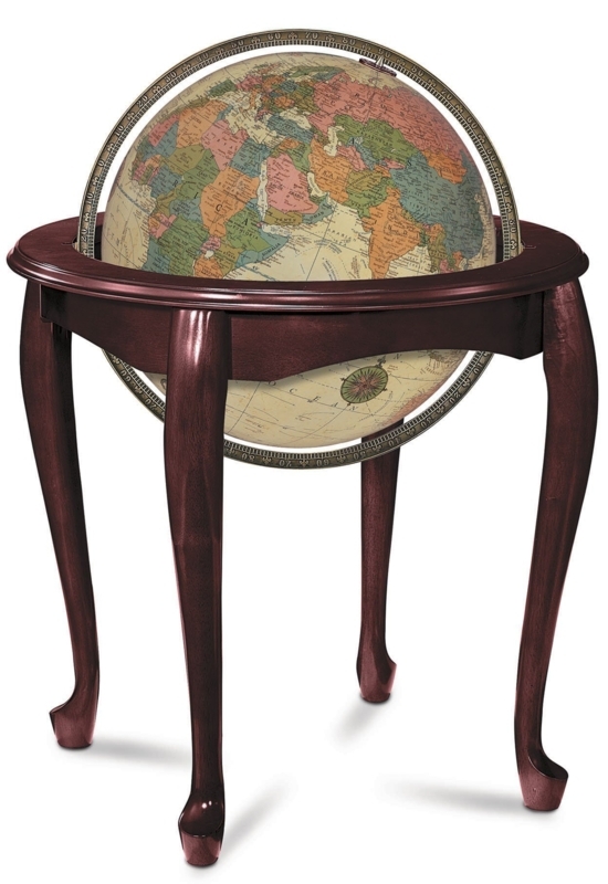 Sollid Wood Stand/Cardboard Globe Ball Floor Globe