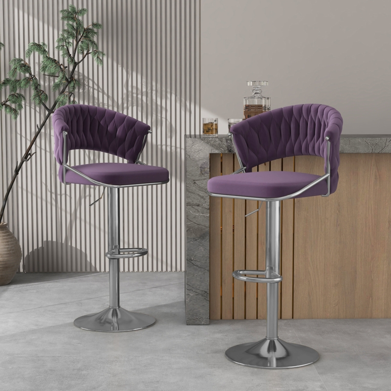 Swivel Adjustable Height Stool (Set of 2)