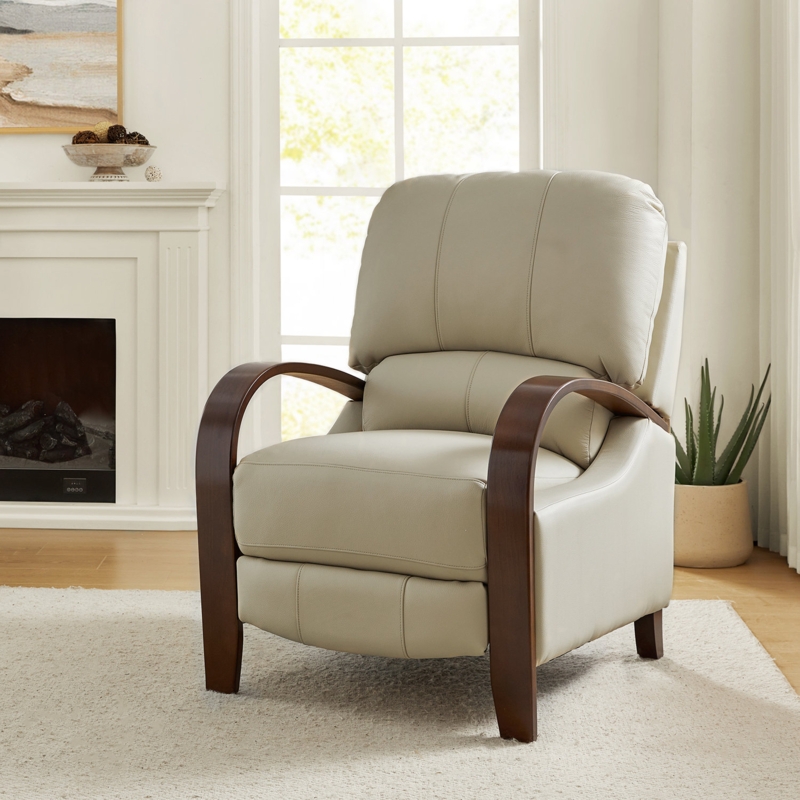 Tatym 29.92" Wide Genuine Leather Manual Standard Recliner