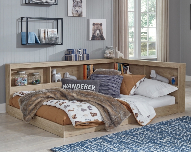 Teddy Full Platform Bed with Bookcase