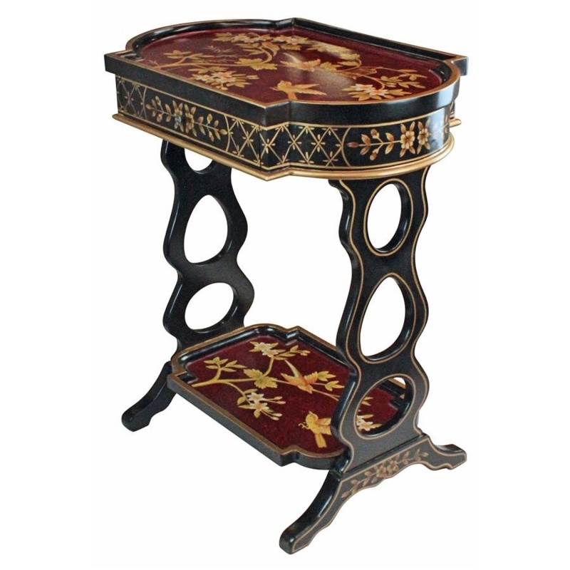 The Terrace of Shanghua Asian Style Lacquered End Table