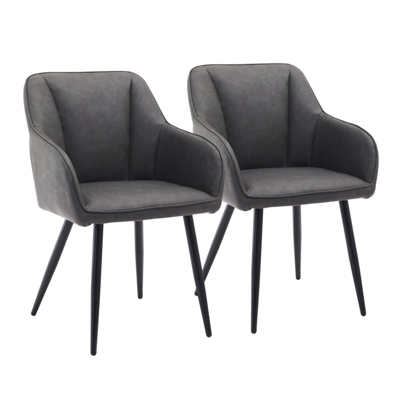 Tinela Faux Leather Upholstered Metal Armchair