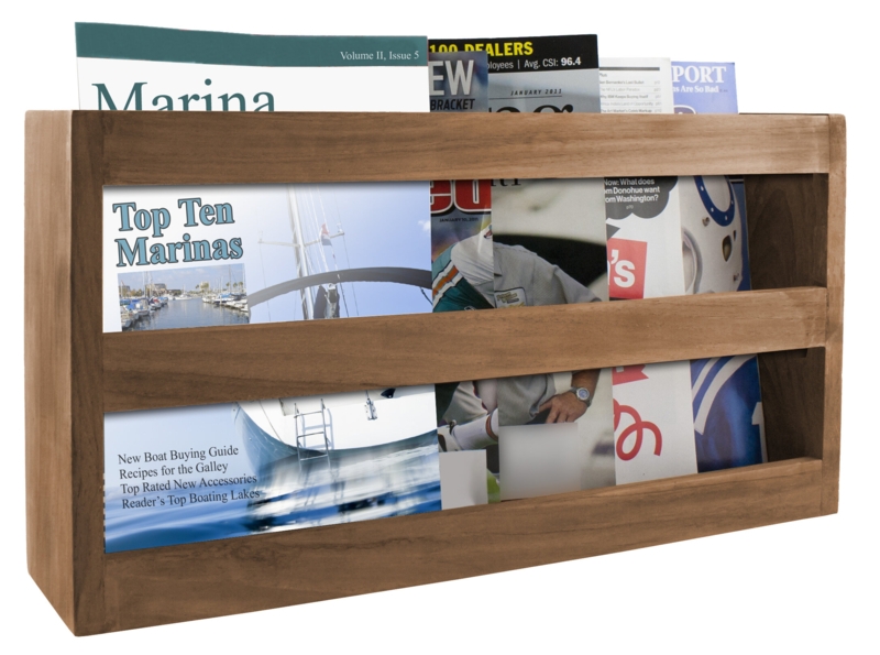 Tippett Solid Wood Free Standing Magazine Rack