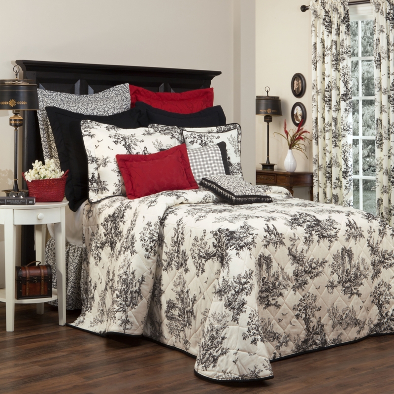Tooleville Traditional Cotton Toile Bedspread