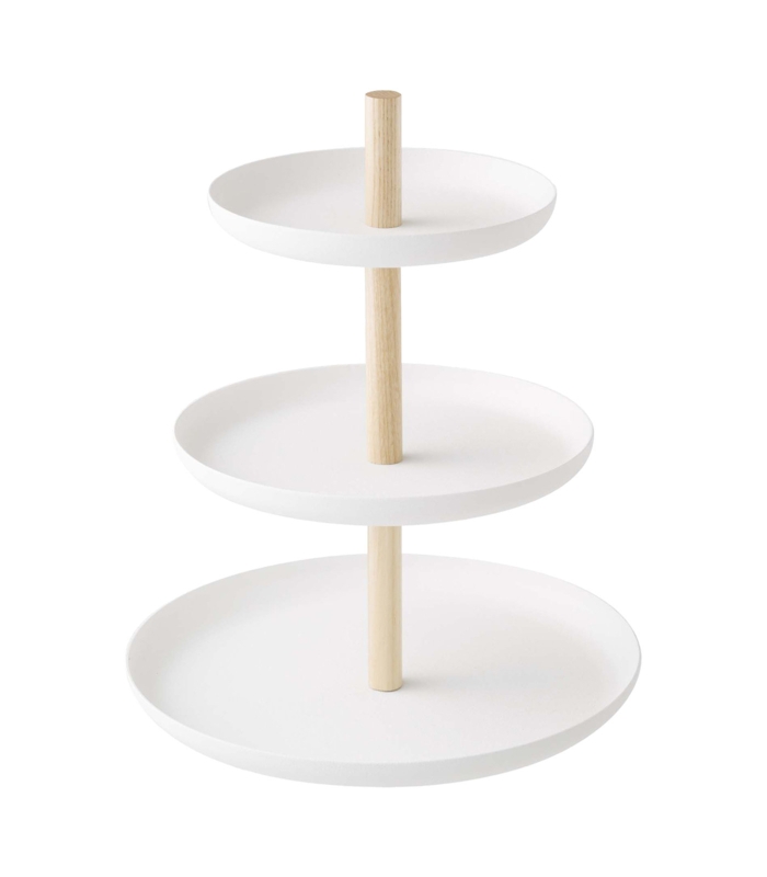 Tosca Yamazaki Home 3-Tier Food Serving Stand, Appetizer u0026 Dessert Tray Party Organizer
