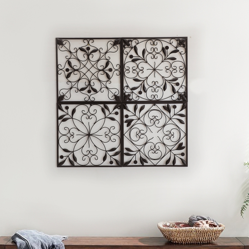 Traditional Plants & Flowers Wall Decor on Metal