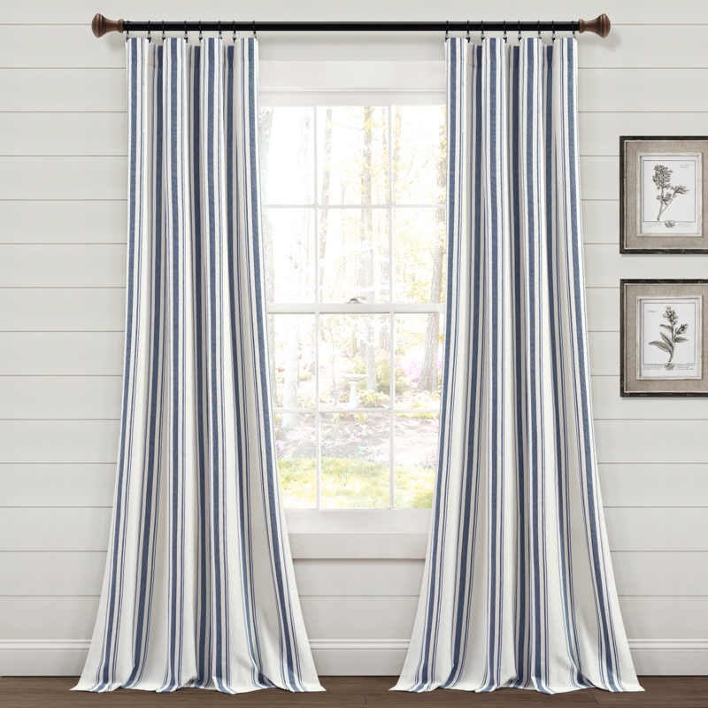 Trenece Cotton Blend Semi-Sheer Curtain Pair (Set of 2)
