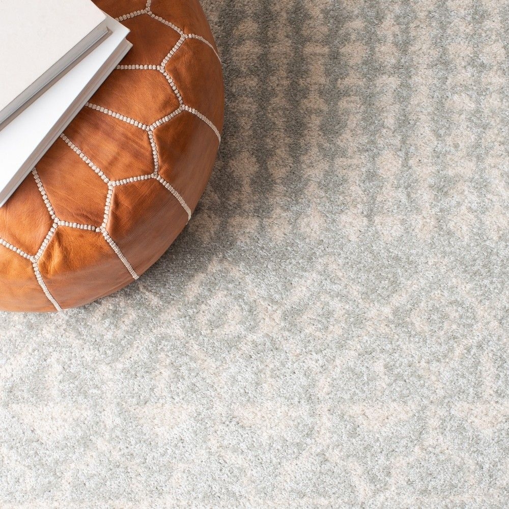 Tulum TUL229 Power Loomed Area Rug - Light Grey/Ivory - 4'x6' - Safavieh.