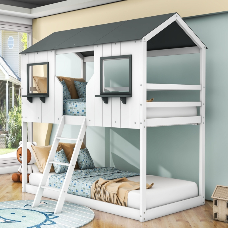 Twin Over Twin Standard Bunk Bed by Harper Orchard