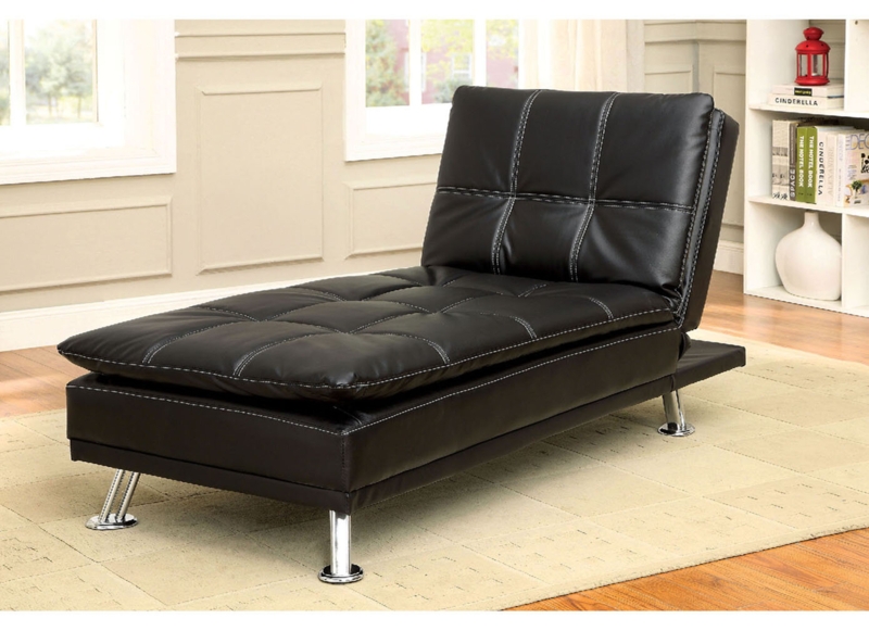 Vexi Faux Leather Chaise Lounge