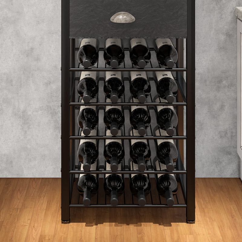 Wenson 20 Bottle Floor Wine Bottle Rack in Vintage
