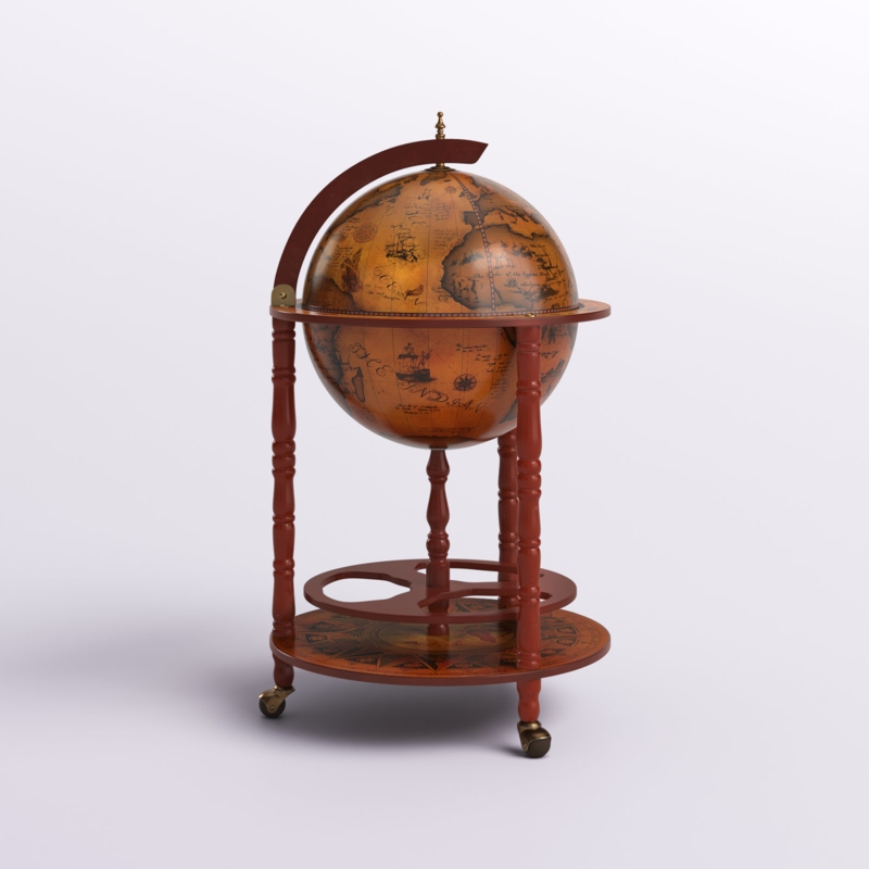 Wood Floor Globe
