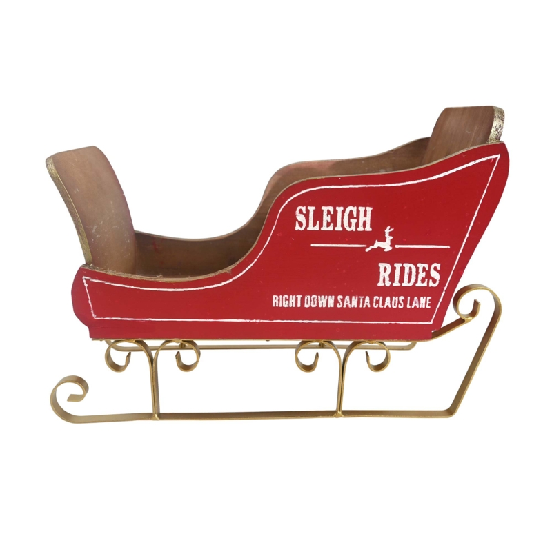 Wood Sleigh Christmas Santa Sleigh