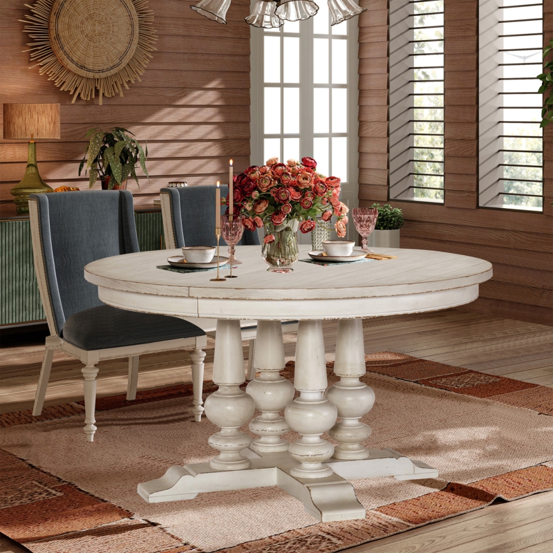 Zenaida Extendable Solid Wood Dining Table