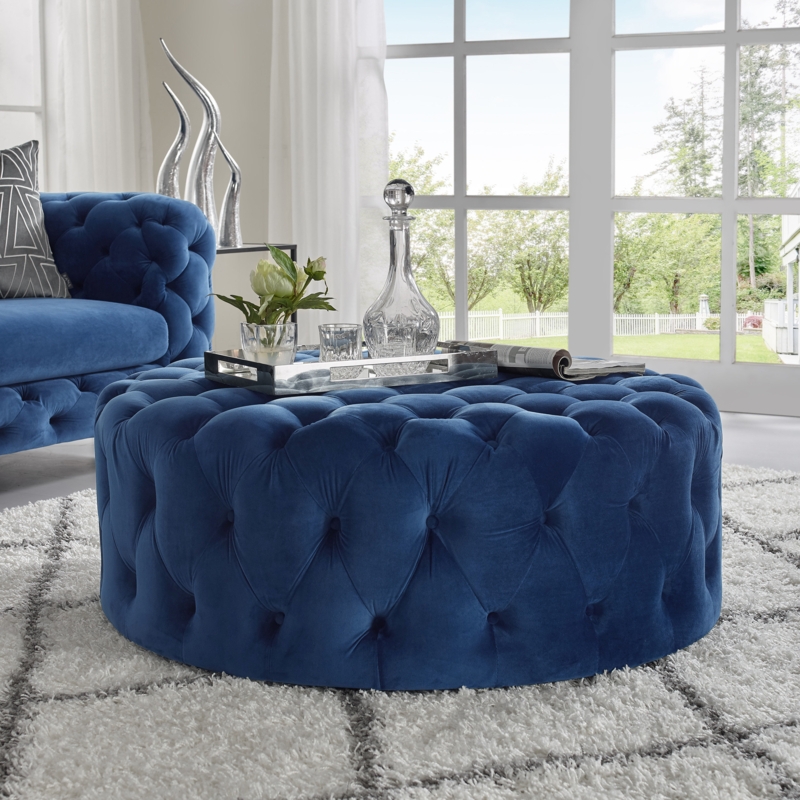 Zermeno Velvet Ottoman